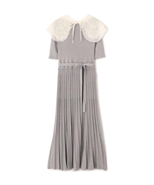 PROPORTION BODY DRESSING(プロポーションボディドレッシング)の「<E>レースカラー2WAYニットワンピース / 1216147302(ワンピース・レディース・ベージュ/グレー系その他・P/S/MEDIUM)」の3枚目の写真