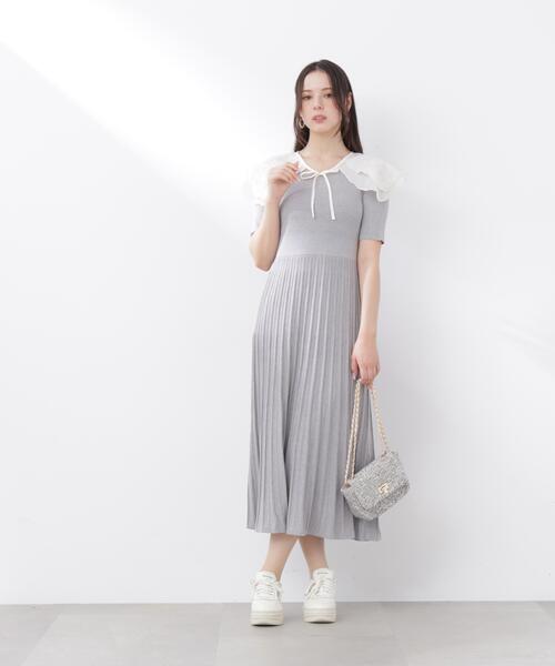 PROPORTION BODY DRESSING(プロポーションボディドレッシング)の「<E>レースカラー2WAYニットワンピース / 1216147302(ワンピース・レディース・ベージュ/グレー系その他・P/S/MEDIUM)」の6枚目の写真