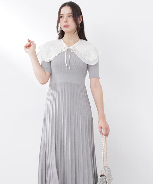 PROPORTION BODY DRESSING(プロポーションボディドレッシング)の「<E>レースカラー2WAYニットワンピース / 1216147302(ワンピース・レディース・ベージュ/グレー系その他・P/S/MEDIUM)」の7枚目の写真