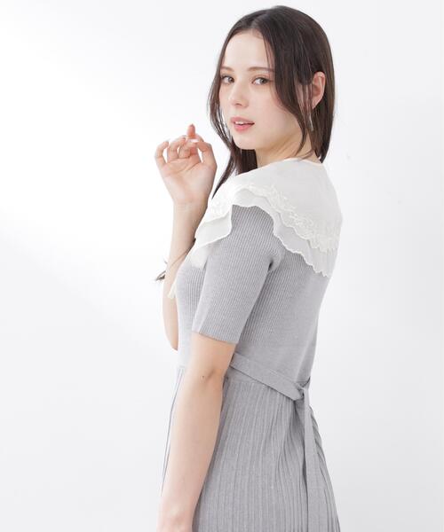 PROPORTION BODY DRESSING(プロポーションボディドレッシング)の「<E>レースカラー2WAYニットワンピース / 1216147302(ワンピース・レディース・ベージュ/グレー系その他・P/S/MEDIUM)」の8枚目の写真