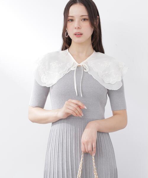 PROPORTION BODY DRESSING(プロポーションボディドレッシング)の「<E>レースカラー2WAYニットワンピース / 1216147302(ワンピース・レディース・ベージュ/グレー系その他・P/S/MEDIUM)」の10枚目の写真
