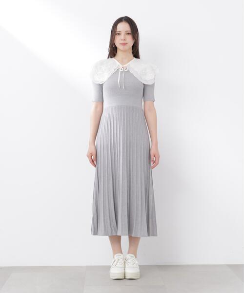 PROPORTION BODY DRESSING(プロポーションボディドレッシング)の「<E>レースカラー2WAYニットワンピース / 1216147302(ワンピース・レディース・ベージュ/グレー系その他・P/S/MEDIUM)」の14枚目の写真