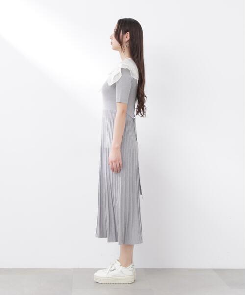PROPORTION BODY DRESSING(プロポーションボディドレッシング)の「<E>レースカラー2WAYニットワンピース / 1216147302(ワンピース・レディース・ベージュ/グレー系その他・P/S/MEDIUM)」の15枚目の写真