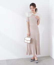 PROPORTION BODY DRESSING | <E>レースカラー2WAYニットワンピース / 1216147302(ワンピース)