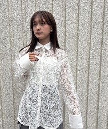 merrylatte | EMBROIDERY LACE SHIRT【IROHANI】(シャツ/ブラウス)