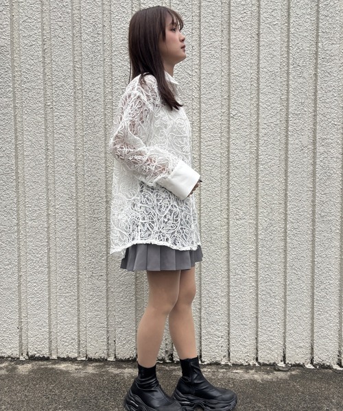 merrylatte（メリーラテ）の「EMBROIDERY LACE SHIRT【IROHANI】（シャツ/ブラウス・レディース・ホワイト・FREE）」の20枚目の写真