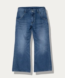 go slow caravan | 10ozデニム ヴィンテージフェード ゆったりフレアパンツ(デニムパンツ)