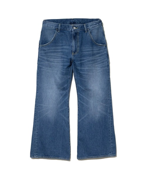 go slow caravan（ゴースローキャラバン）の「10ozデニム ヴィンテージフェード ゆったりフレアパンツ（デニムパンツ・メンズ・ブラック系その他/インディゴブルー・MEDIUM/SMALL/LARGE）」の8枚目の写真