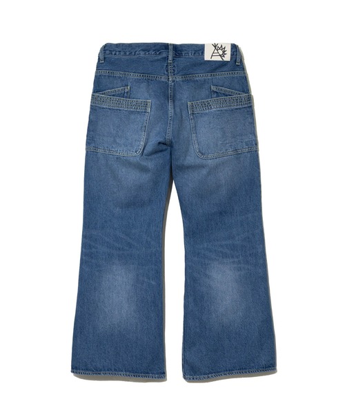 go slow caravan（ゴースローキャラバン）の「10ozデニム ヴィンテージフェード ゆったりフレアパンツ（デニムパンツ・メンズ・ブラック系その他/インディゴブルー・MEDIUM/SMALL/LARGE）」の9枚目の写真