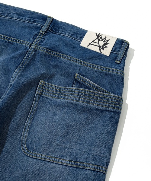 go slow caravan（ゴースローキャラバン）の「10ozデニム ヴィンテージフェード ゆったりフレアパンツ（デニムパンツ・メンズ・ブラック系その他/インディゴブルー・MEDIUM/SMALL/LARGE）」の11枚目の写真