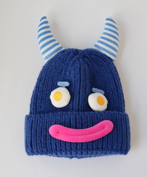 Port（ポート）の「【 Port / ポート 】 ホーンフェイス ニットキャップ / ニット帽 #（ニットキャップ/ビーニー・レディース・ブラック/ホワイト/ベージュ/パープル/グレー/ブルー・FREE）」の5枚目の写真