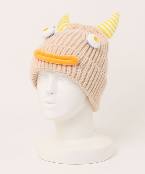 Port（ポート）の「【 Port / ポート 】 ホーンフェイス ニットキャップ / ニット帽 #（ニットキャップ/ビーニー・レディース・ブラック/ホワイト/ベージュ/パープル/グレー/ブルー・FREE）」の10枚目の写真