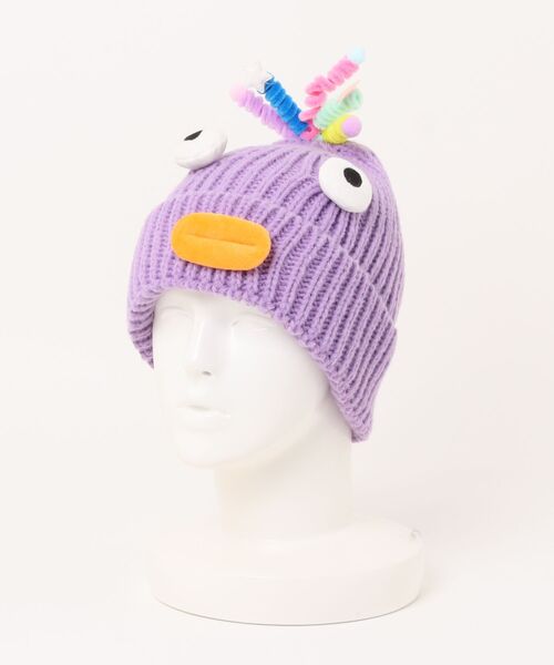 Port（ポート）の「【 Port / ポート 】 ホーンフェイス ニットキャップ / ニット帽 #（ニットキャップ/ビーニー・レディース・ブラック/ホワイト/ベージュ/パープル/グレー/ブルー・FREE）」の12枚目の写真