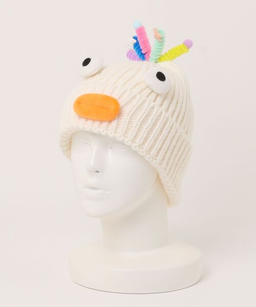 Port（ポート）の「【 Port / ポート 】 ホーンフェイス ニットキャップ / ニット帽 #（ニットキャップ/ビーニー・レディース・ブラック/ホワイト/ベージュ/パープル/グレー/ブルー・FREE）」の15枚目の写真