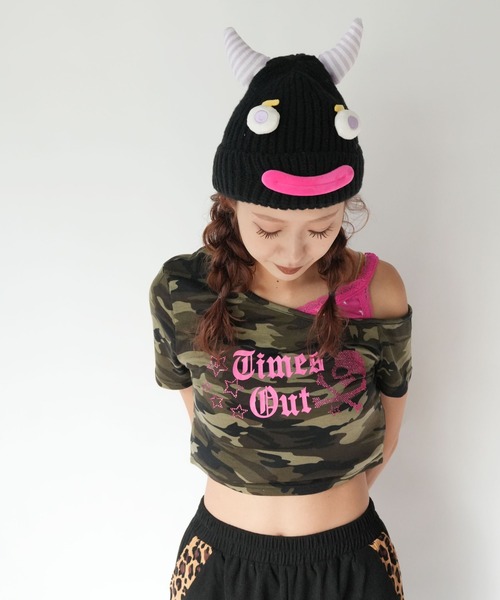 Port（ポート）の「【 Port / ポート 】 ホーンフェイス ニットキャップ / ニット帽 #（ニットキャップ/ビーニー・レディース・ブラック/ホワイト/ベージュ/パープル/グレー/ブルー・FREE）」の17枚目の写真