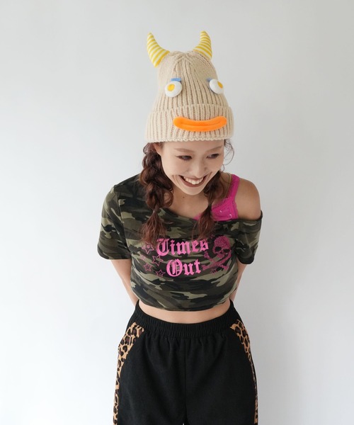 Port（ポート）の「【 Port / ポート 】 ホーンフェイス ニットキャップ / ニット帽 #（ニットキャップ/ビーニー・レディース・ブラック/ホワイト/ベージュ/パープル/グレー/ブルー・FREE）」の20枚目の写真