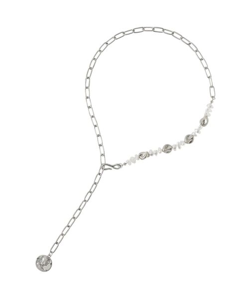 Green　Parks（グリーンパークス）の「バロックパール風コインネックレス（ネックレス・レディース・シルバー/ゴールド・FREE）」の7枚目の写真