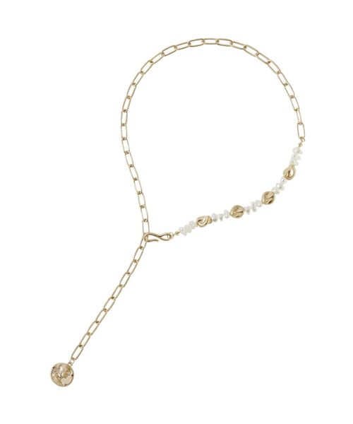 Green　Parks（グリーンパークス）の「バロックパール風コインネックレス（ネックレス・レディース・シルバー/ゴールド・FREE）」の8枚目の写真