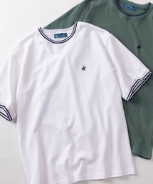 BEVERLY HILLS POLO CLUB | 【71】【BEVERLY HILLS POLO CLUB/ビバリーヒルズポロクラブ】ワンポイント刺繍 鹿の子 リブラインTシャツ(Tシャツ/カットソー)