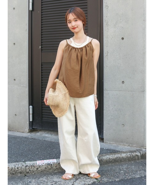 Ungrid(アングリッド)の「【WEB限定】ウッドビーズコンビキャミセットアップ(セットアップ・レディース・ブラウン/グリーン/ブラック・FREE)」の17枚目の写真