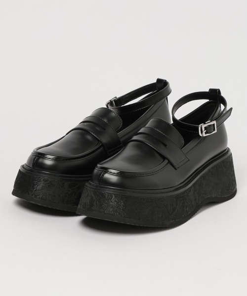 HARE（ハレ）の「ガラソールボリュームソールローファー(HARE)（ローファー・レディース・ブラック/グレー・MEDIUM/LARGE）」の15枚目の写真