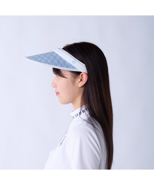 marie claire(マリ・クレール)の「marie claire GOLF/マリクレール ゴルフ ゴルフウェア UVカット 軽量 総柄 クリップバイザー(サンバイザー・レディース・ホワイト/ピンク/ブラック/ブルー・FREE)」の8枚目の写真