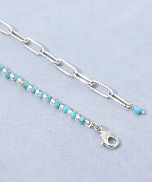 NOLLEY’S（ノーリーズ）の「【grace grace/グラスグラス】チェーン×天然石アレンジネックレス（ネックレス・レディース・ライトブルー・FREE）」の11枚目の写真