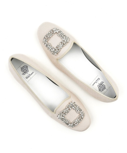 Emma Francis（エマフランシス）の「アーチカット ビジュー フラット パンプス（パンプス・レディース・ブラック/ライトグリーン/ベージュ・23.5cm/23.0cm/24.0cm/22.5cm/22.0cm/25.0cm/24.5cm）」の8枚目の写真