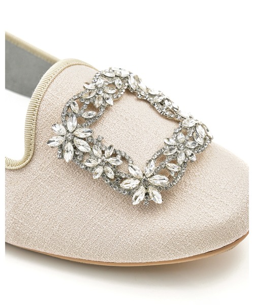 Emma Francis（エマフランシス）の「アーチカット ビジュー フラット パンプス（パンプス・レディース・ブラック/ライトグリーン/ベージュ・23.5cm/23.0cm/24.0cm/22.5cm/22.0cm/25.0cm/24.5cm）」の9枚目の写真