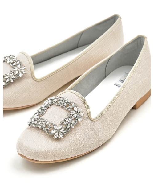 Emma Francis（エマフランシス）の「アーチカット ビジュー フラット パンプス（パンプス・レディース・ブラック/ライトグリーン/ベージュ・23.5cm/23.0cm/24.0cm/22.5cm/22.0cm/25.0cm/24.5cm）」の10枚目の写真