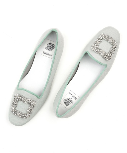 Emma Francis（エマフランシス）の「アーチカット ビジュー フラット パンプス（パンプス・レディース・ブラック/ライトグリーン/ベージュ・23.5cm/23.0cm/24.0cm/22.5cm/22.0cm/25.0cm/24.5cm）」の12枚目の写真