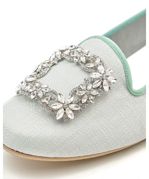 Emma Francis（エマフランシス）の「アーチカット ビジュー フラット パンプス（パンプス・レディース・ブラック/ライトグリーン/ベージュ・23.5cm/23.0cm/24.0cm/22.5cm/22.0cm/25.0cm/24.5cm）」の13枚目の写真