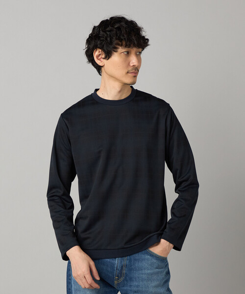 COMME CA MEN(コムサメン)の「〔IL PRINCIPE〕ジャージー 長袖クルーカットソー(Tシャツ/カットソー・メンズ・ブラック/チャコールグレー・M/L)」の2枚目の写真