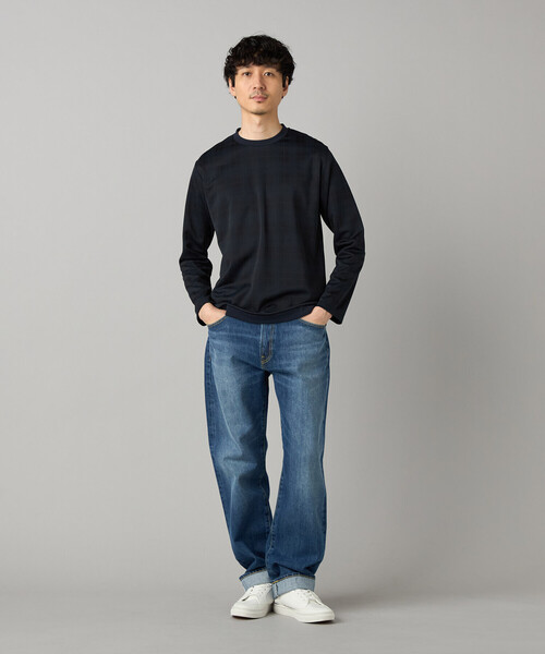 COMME CA MEN(コムサメン)の「〔IL PRINCIPE〕ジャージー 長袖クルーカットソー(Tシャツ/カットソー・メンズ・ブラック/チャコールグレー・M/L)」の3枚目の写真