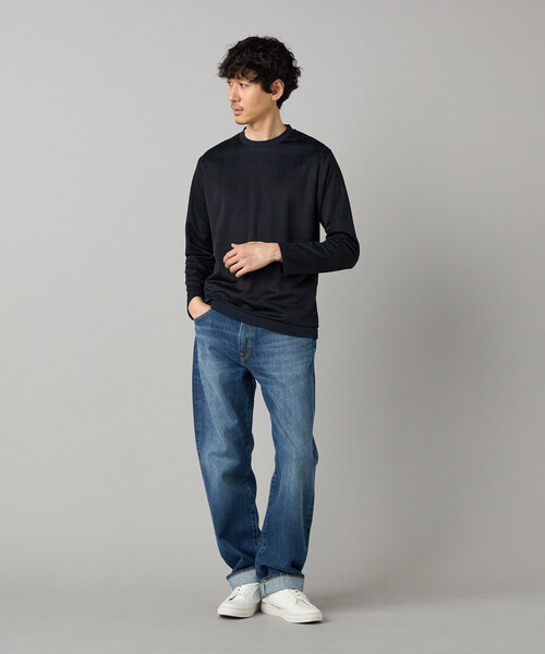 COMME CA MEN(コムサメン)の「〔IL PRINCIPE〕ジャージー 長袖クルーカットソー(Tシャツ/カットソー・メンズ・ブラック/チャコールグレー・M/L)」の4枚目の写真
