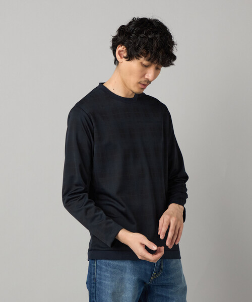 COMME CA MEN(コムサメン)の「〔IL PRINCIPE〕ジャージー 長袖クルーカットソー(Tシャツ/カットソー・メンズ・ブラック/チャコールグレー・M/L)」の5枚目の写真