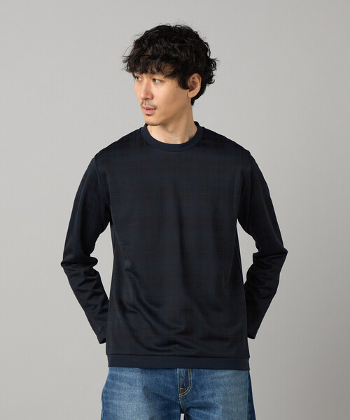 COMME CA MEN(コムサメン)の「〔IL PRINCIPE〕ジャージー 長袖クルーカットソー(Tシャツ/カットソー・メンズ・ブラック/チャコールグレー・M/L)」の6枚目の写真
