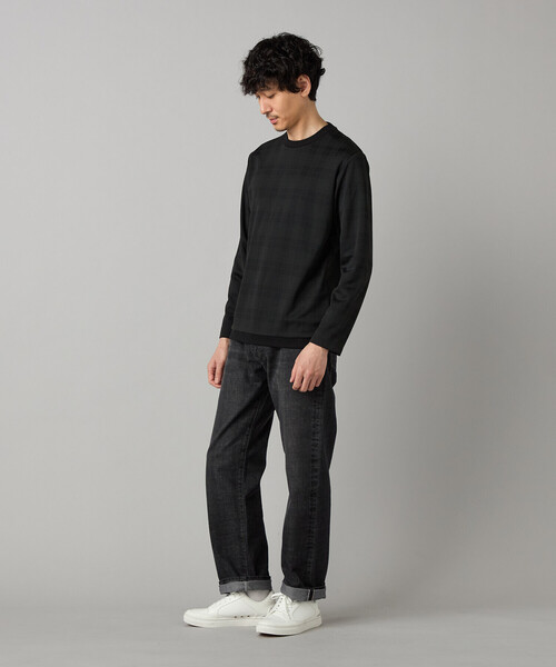 COMME CA MEN(コムサメン)の「〔IL PRINCIPE〕ジャージー 長袖クルーカットソー(Tシャツ/カットソー・メンズ・ブラック/チャコールグレー・M/L)」の8枚目の写真
