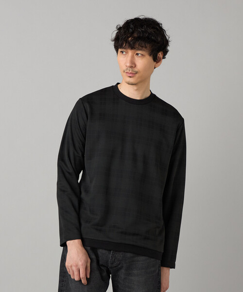 COMME CA MEN(コムサメン)の「〔IL PRINCIPE〕ジャージー 長袖クルーカットソー(Tシャツ/カットソー・メンズ・ブラック/チャコールグレー・M/L)」の9枚目の写真