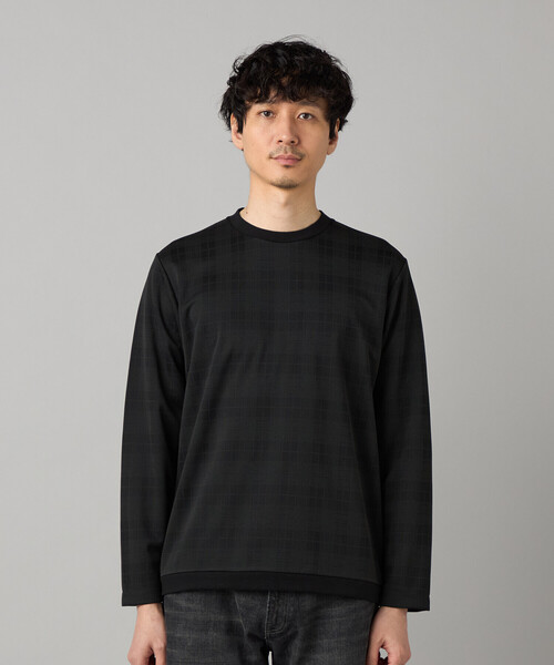 COMME CA MEN(コムサメン)の「〔IL PRINCIPE〕ジャージー 長袖クルーカットソー(Tシャツ/カットソー・メンズ・ブラック/チャコールグレー・M/L)」の10枚目の写真