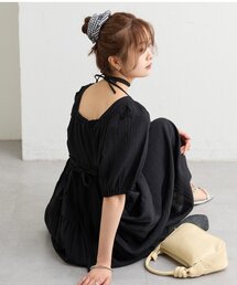 セール】リネン混バルーンシャツワンピース（ワンピース）｜Mila Owen