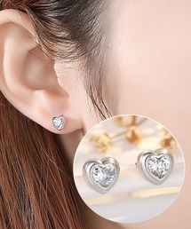 ピアス ハート スタッドピアス パールピアス 直結ピアス