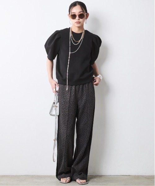 CHIC STYLE（シックスタイル）の「ダンボールカットソーパフスリーブプルオーバー＜大きいサイズ有＞シックスタイル（Tシャツ/カットソー・レディース・ブラック/アイボリー・M/L/LL/3L/4L/5L）」の9枚目の写真