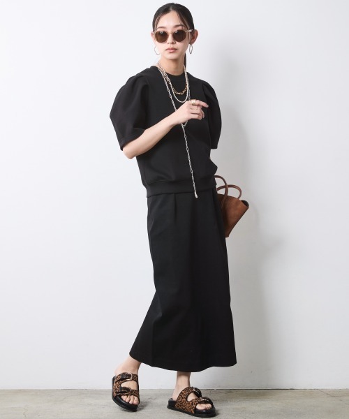 CHIC STYLE（シックスタイル）の「ダンボールカットソーパフスリーブプルオーバー＜大きいサイズ有＞シックスタイル（Tシャツ/カットソー・レディース・ブラック/アイボリー・M/L/LL/3L/4L/5L）」の13枚目の写真