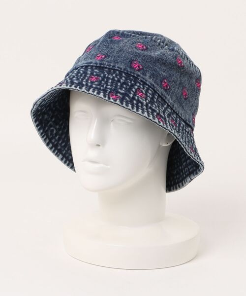 Revo.（レボ）の「バタフライ刺繍 デニム バケットハット（ハット・レディース・ネイビー/ブラウン/グリーン/ブラック/ブルー・FREE）」の4枚目の写真