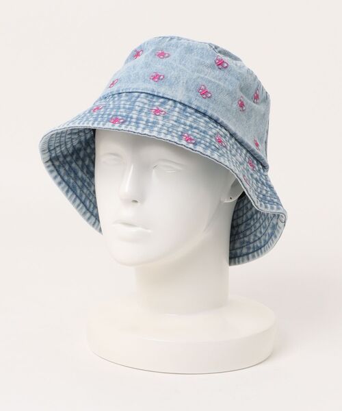 Revo.（レボ）の「バタフライ刺繍 デニム バケットハット（ハット・レディース・ネイビー/ブラウン/グリーン/ブラック/ブルー・FREE）」の5枚目の写真