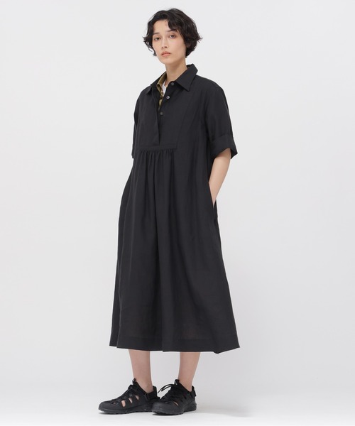 MARGARET HOWELL（マーガレットハウエル）の「SHIRTING LINEN（ワンピース・レディース・ブラック/ダークブルー・2/1）」の10枚目の写真