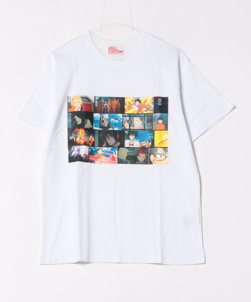 minius（ミニウス）の「TVアニメ『炎炎ノ消防隊 参ノ章』 場面写プリントTシャツ/ バックロゴプリント クルーネック 半袖 ユニセックス（Tシャツ/カットソー・メンズ・ホワイト/ブラック・MEDIUM/XX-LARGE/X-LARGE/LARGE）」の2枚目の写真