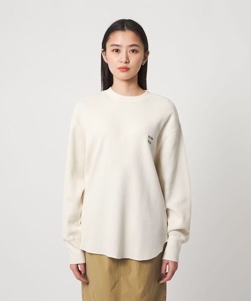 CITEN（シテン）の「＜CITEN＞エッセンシャルワッフルトップ（Tシャツ/カットソー・レディース・イエロー/ライトグレー/オフホワイト・FREE）」の13枚目の写真