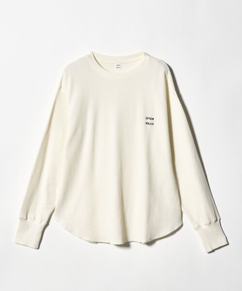 CITEN（シテン）の「＜CITEN＞エッセンシャルワッフルトップ（Tシャツ/カットソー・レディース・イエロー/ライトグレー/オフホワイト・FREE）」の22枚目の写真